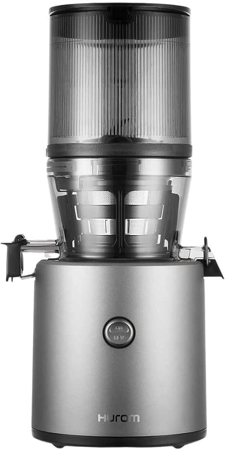 Hurom Exprimidores eléctrico, Exprimidor lento, Exprimidor de verduras y frutas, H320N, Prensa fría eléctrica, Motor silencioso, Fácil de limpiar, Con