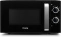 Microondas sencillo Microondas compacto de diseño 20L VIO8 Negro H.Koenig Potente 700W, Plato giratorio de 24, 5cm, Multifunción 5 posiciones de calor