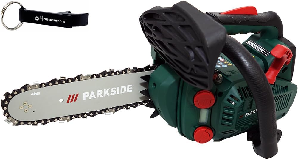 Motosierra Parkside® PBBPS 700 - Motosierra de gasolina con llavero HEADNMORE®, HEADNMORE