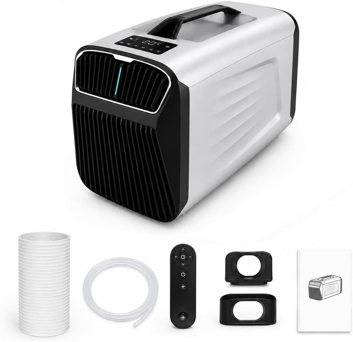 -12V de dosiwlatever, aire acondicionado, Portatil 12V 24V para Caravana y Camping, 5200 BTU, 4 Modos Frío/Ventilador/Deshumidificación/Sueño