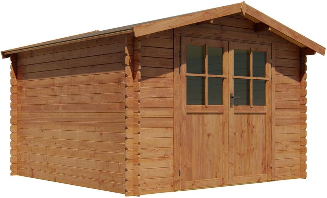 Cobertizos de almacenamiento Vente-unique, Venta-Unica - Caseta de jardÌn de Madera tratado con Autoclave 8, 8 m≤ de 28 mm de Grosor - HORTUSA