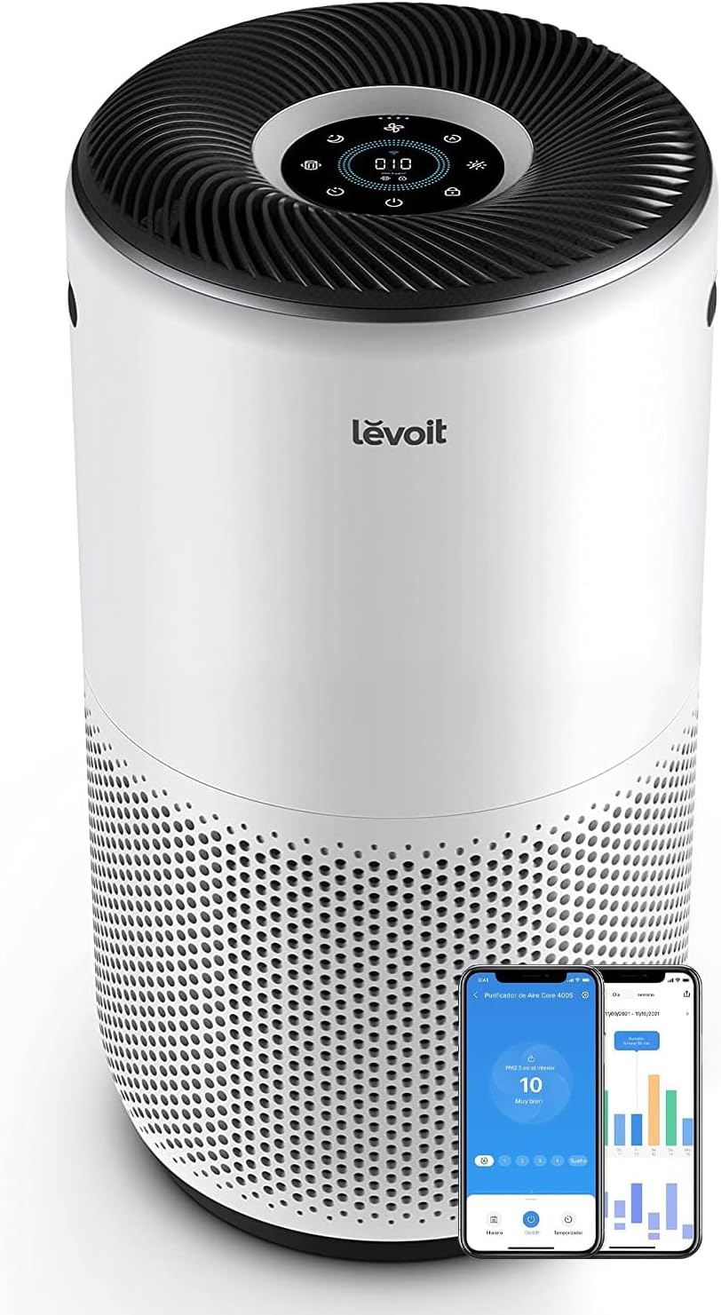 Purificadores de aire Levoit, Purificador de Aire Inteligente, ALEXA, Pantalla PM2.5, Core 400S