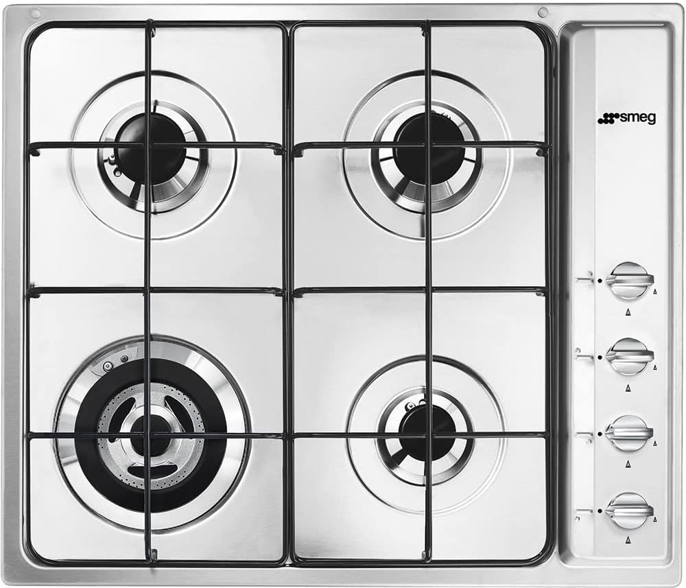 Placa de cocina Smeg, Piano cottura gas Smeg SR64S SELEZIONE Inox