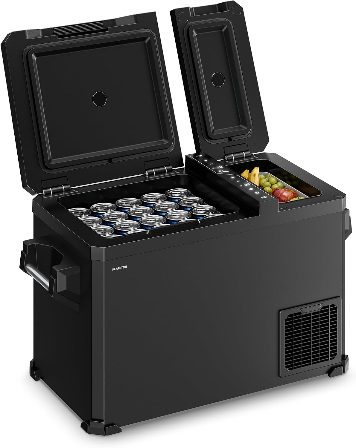 Mini frigorífico Arctiq Duo Frigorífico portátil 43L, Refrigerado de doble zona -18 a 20°C, Compresor, 12V/230V, Pantalla digital, Camping & Viaje