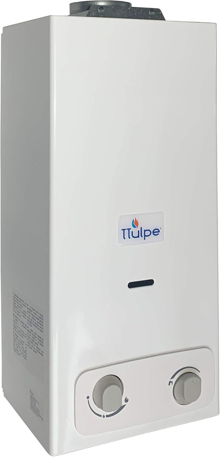 TTulpe TTIB650 Calentadores de ga, Indoor B-6 P50 Eco, 1.5 V, Blanco Calentador a gas propano