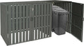 Mendler HWC-J28 Sistemas de clasificación de basura, Revestimiento para cubos de basura XL de 1/2 WPC, caja para contenedores de basura, metal