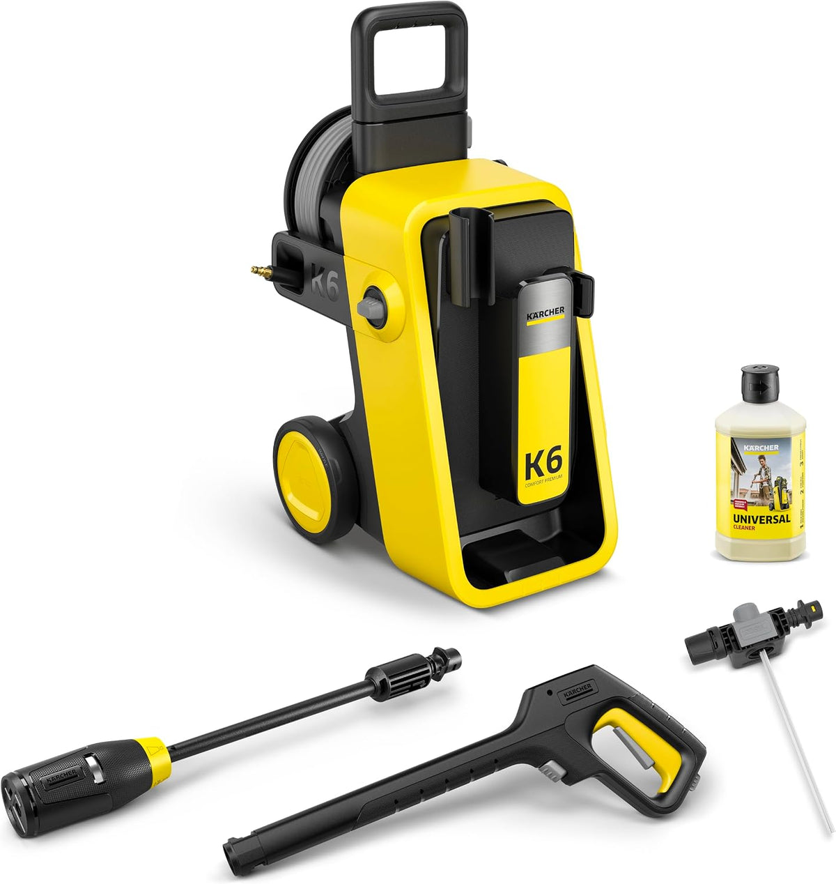 Limpiadoras a presión KÄRCHER, hidrolimpiadora K 6 Comfort Premium, presión: 160 Bar, caudal: 510 l/h, Superficie: 50 m²/h, Peso: 18, 2 kg, Manguera