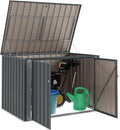 Cobertizos de almacenamiento Caja de Almacenamiento para Jardín Negro 151, 5 x 107 x 100 cm, Emmtore