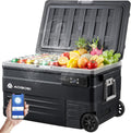 AAOBOSI Nevera portátil, 74L Nevera Portatil Electrica con Ruedas, 12V/230V, -20°C a 20°C, APP