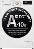 Lavadora AI DD F4R7010TSWG Lavadora 10 kg, Cargador frontal, Serie R7, Lavadora Clase A -10%, 1400 Tours TurboWash 360, Vapor en 7 programas, WiFi