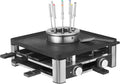 WMF Raclett, Lumero - Grill Gourmet 3 en 1, 3 funciones Raclette, Fondue, Grill iluminación LED, Gourmet, hasta 8 personas, hasta 1 L, acero