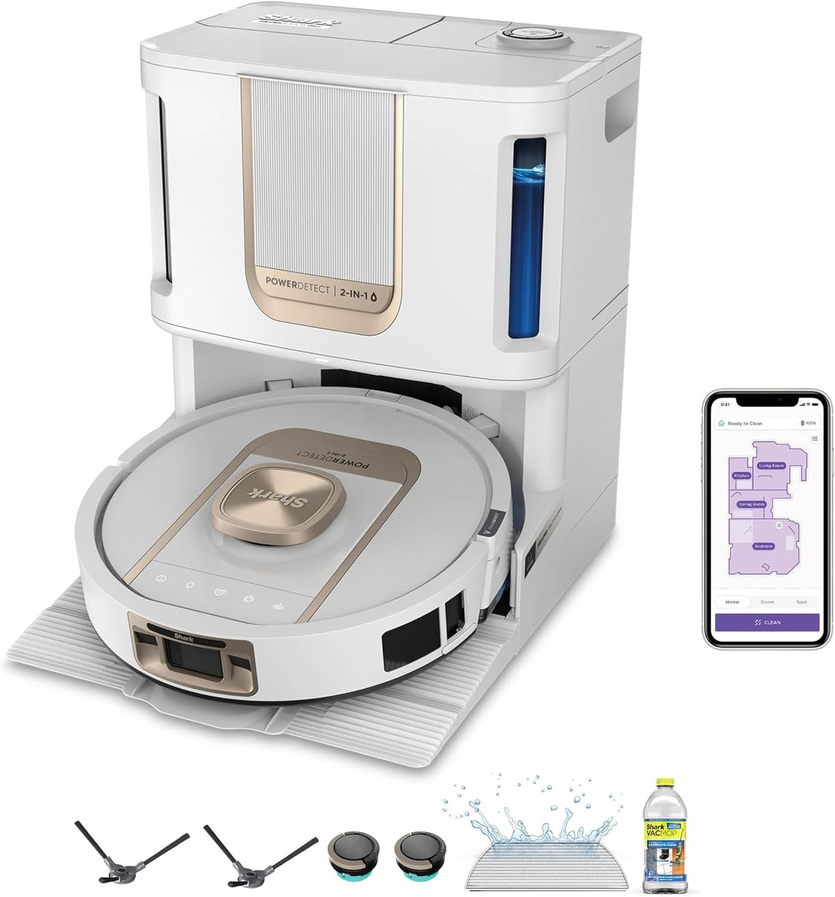 Robot aspirador ThermaCharged PowerDetect Wet & Dry, Robot Aspirador con Autovaciado, Shark