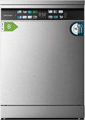 Lavavajillas de Cecotec, 60 cm Libre Instalación Bolero Aguazero 6700 Inox B. 15 Cubiertos, Bajo Consumo, Motor Inverter Plus, Pantalla Fullcolor XXL