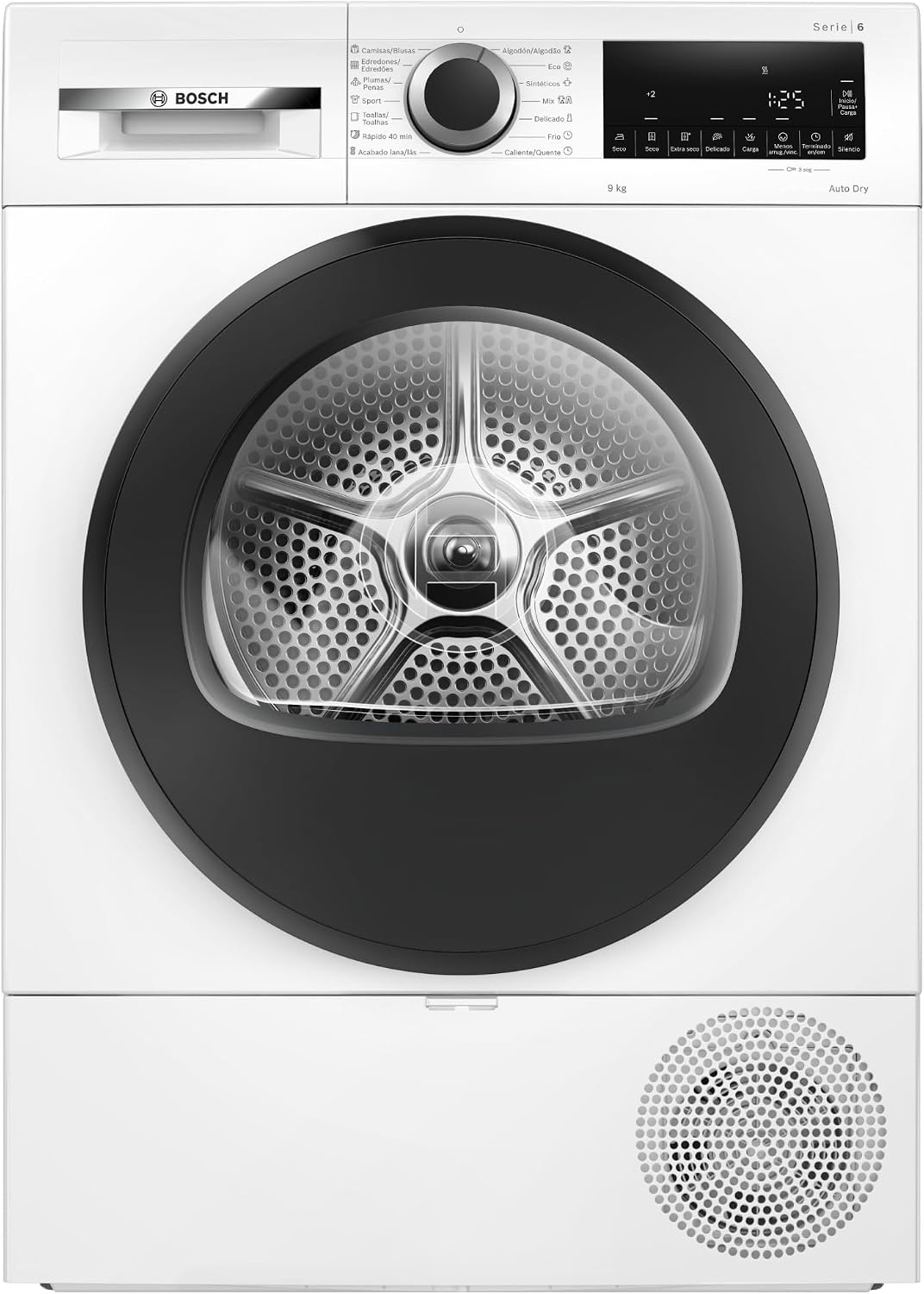 Bosch Secadora con bomba de calor, Bomba de Calor, Serie 6, 9 kg, blanco, WQG24200ES