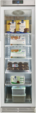 GSC240N de METRO Professional, congelador vertical, acero inoxidable/cristal, 59.5 x 64 x 188.5 cm, 240 L, refrigeración por aire, 550 W, con