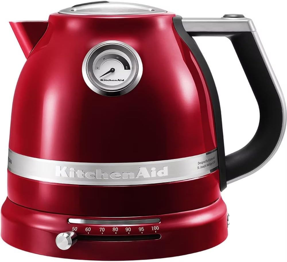 KitchenAid Hervidores eléctrico, Artisan Hervidor de agua 1, 5L Temperatura Variable Rojo manzana