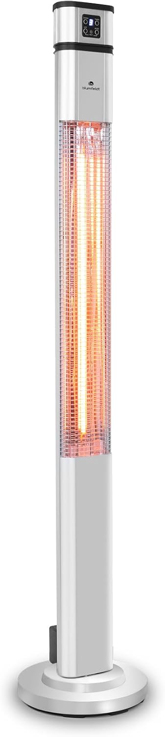 blumfeldt IP44 Calentadores y estufas de exterior, Radiador Electrico Bajo Consumo, Calefactor para Patio o Terraza de 2000W, con Oscilación