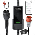 Estaciones de carga Mobile Wallbox 11kW con App, Cable de Carga Tipo 2 7 m, trifásico 6, 16 A, Cargador para Coche eléctrico CEE 16A 400V con Potencia