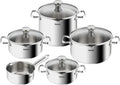 Tefal Baterías de cocina, Duetto On - Juego de 5 Piezas + 3 Accesorios, Acero inoxidable