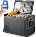 Nevera portátil de AAOBOSI, 48L Nevera Portatil Electrica con Ruedas, 12V/230V, -20°C a 20°C, APP