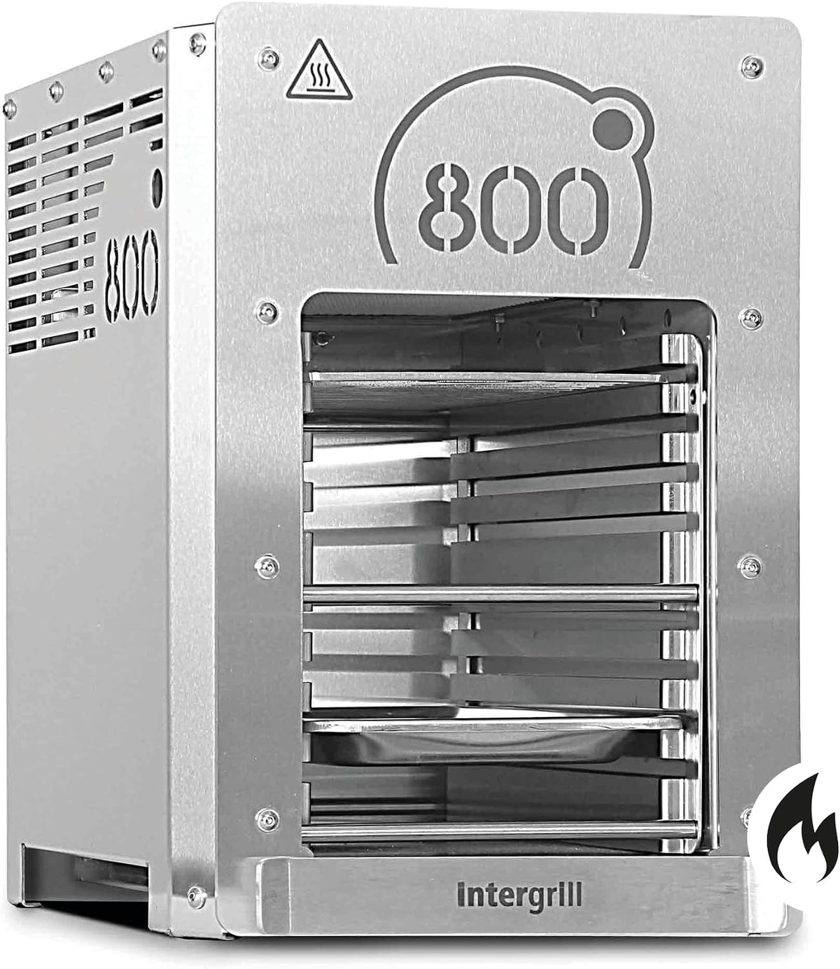 Parrillas de propano de intergrill, 800 ° de alto rendimiento Barbacoa Parrilla de gas con parrilla Gastro Carcasa