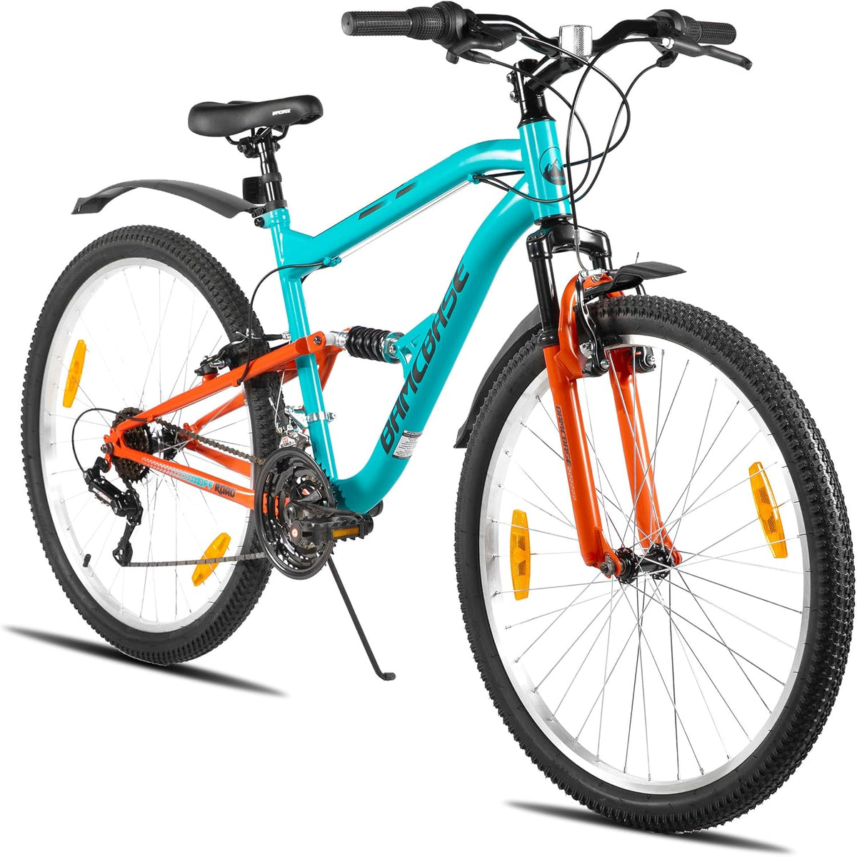 HH HILAND De montaña, HILAND Bicicleta de montaña de 26 Pulgadas con suspensión Completa, 21 velocidades, Bicicleta de montaña para Hombres y Mujeres