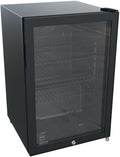 Frigoríficos para bebida METRO Professional, Frigorífico GSC2125B, nevera vertical con puerta de cristal, 118 L, negro, 1.068 kWh/24h, 220-240V con