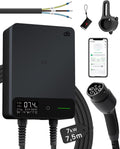 dé Estaciones de carga, Wallbox 7, 4 kW Monofásico con App, Cable Tipo 2 de 7, 5 m