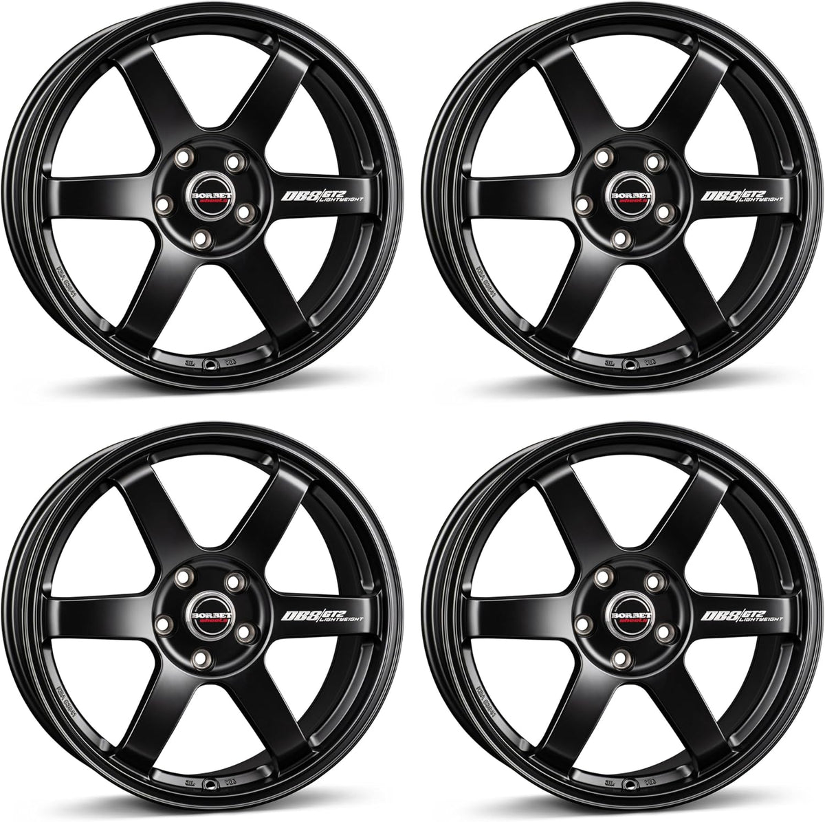 Llanta Borbet, 4x Llantas Borbet DB8GT2 8.5x18 ET35 5x112 black matt