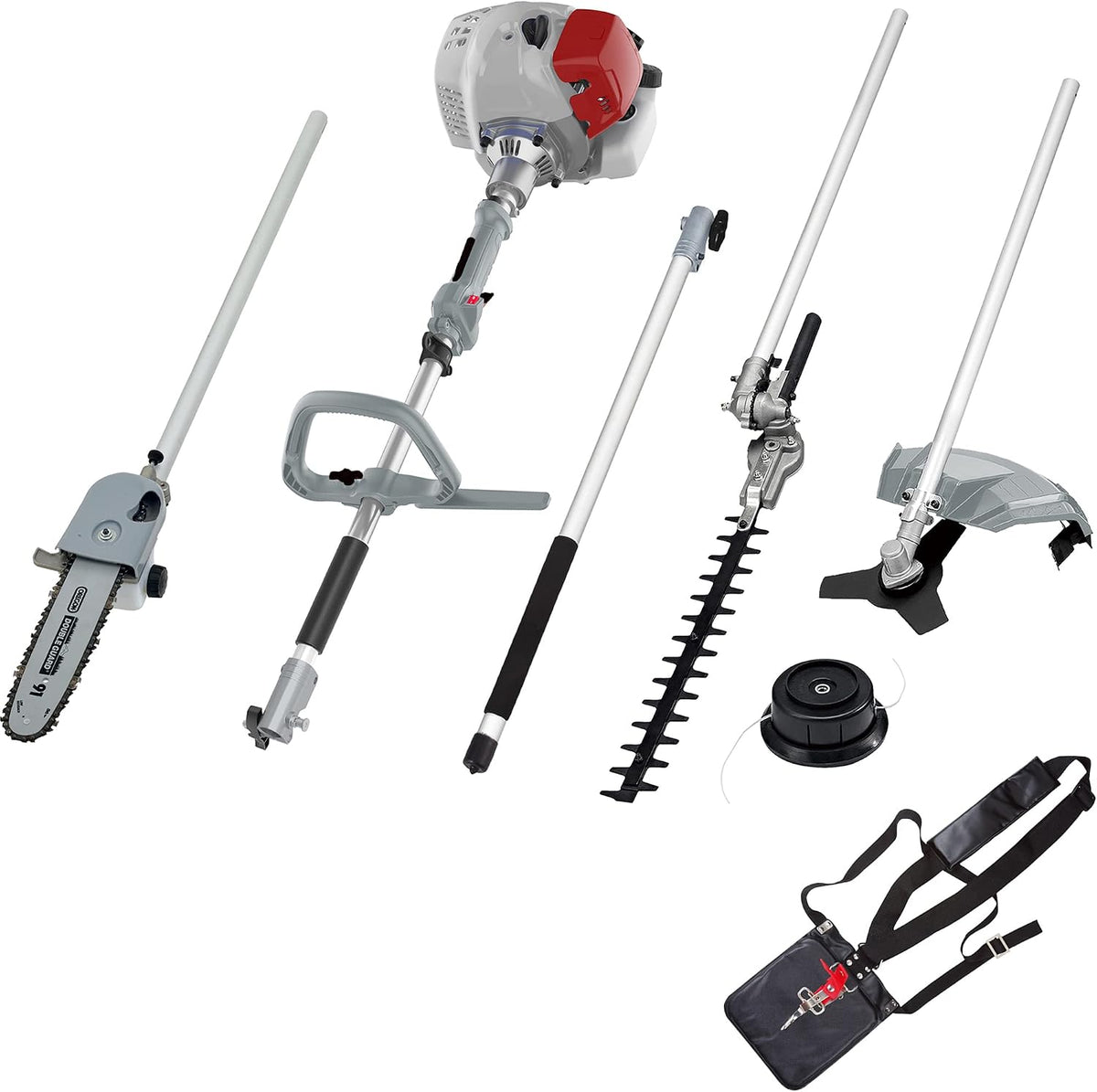 Cortaseto IKRA, Herramienta multifunción IBKH 33-1 de Gasolina 4en1, 32, 6 cm³, 1, 0 kW