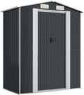 Cobertizos de almacenamiento Cobertizo de jardín Acero galvanizado Antracita 192x108x223 cm, vidaXL