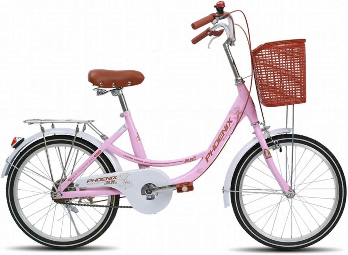 Paseo MU, Bicicleta Femenina 24/26 Pulgadas Bicicleta de Movilidad Luz Macho Adulto Estudiante Ordinaria Ciudad Dama Coche de Pasajeros, Rosado, 20