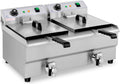 Freidora Eléctrica Doble Para Hostelería 2 x 13 Litros 230 V RCEF 13DB (2 x 3.200 W, Grifos De Vaciado, Temperatura: 50-200 °C), Royal Catering