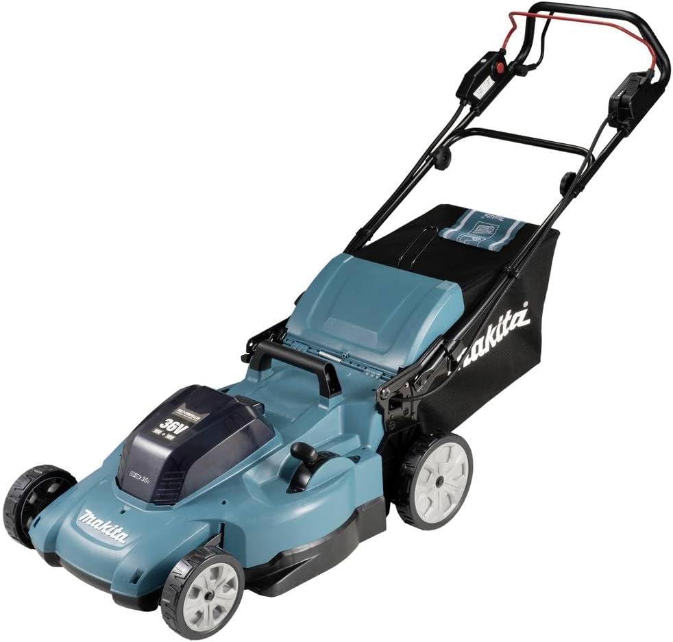 Makita DLM539Z Cortacéspedes rotativo, Cortacésped con Tracción, Carcasa Plástico, 18V, LXT Tipo, 53cm Ancho de Corte, 1.870 mm x 580 mm x 1.040 mm