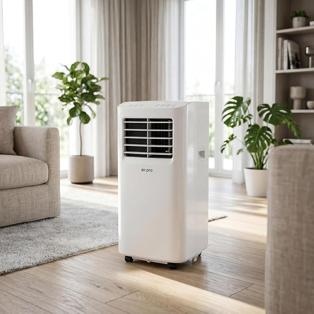 Aire acondicionado portátil de Generic, Portátil 4-en-1 12000 BTU con WiFi Inteligente y App, Temporizador 24H, Kit de Ventana, Unidad AC Móvil para