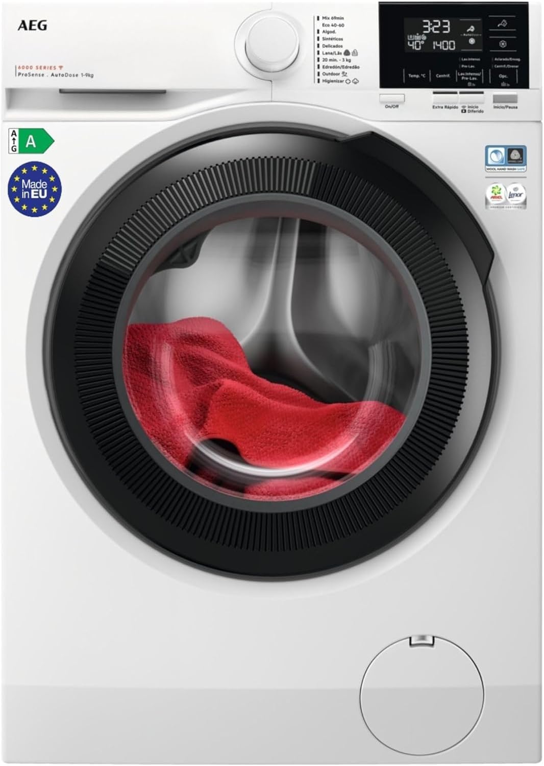 Lavadora AEG, LFR7394O4V, 9 kg, 1400 rpm