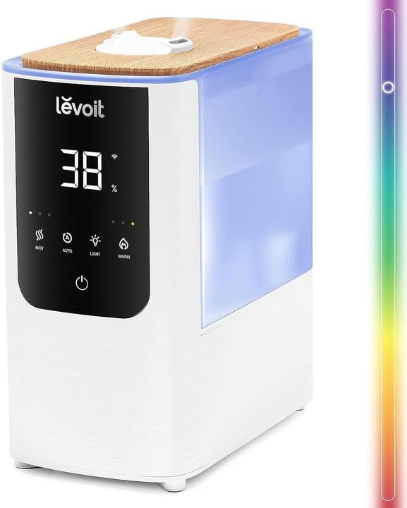 LV450S de Levoit, humidificadores de habitación individual, Humidificador Inteligente 4, 5L Hasta 45H, 26dB, Blanco