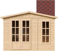 Cobertizos de almacenamiento TIMBELA, Caseta de jardín de Madera de 6 m2 - Cobertizo Jardin Exterior con Suelo, Ventana, Puerta Doble - Cabaña de