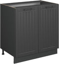Fregaderos de cocina y bar de Vicco, Mueble bajo de Cocina Fame-Line, Gris Oscuro/Antracita 80 cm