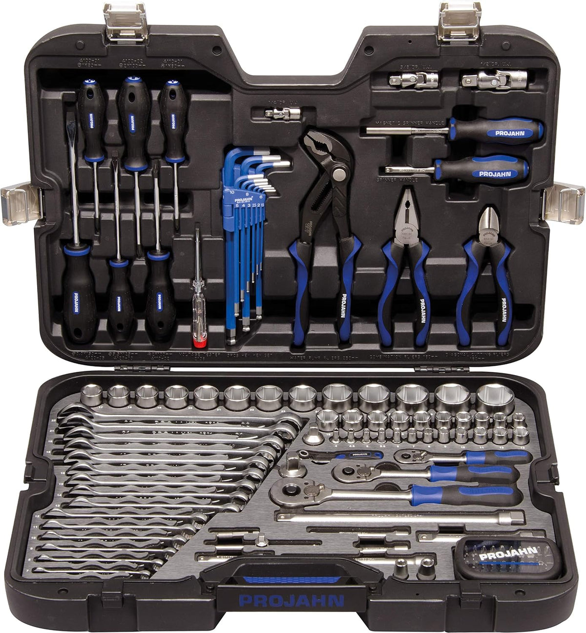 Cajas y maletin de Projahn, Projahn 1/4'3/8'1/2 projahn caja de herramienta universal profesional de 122 piezas 39048201