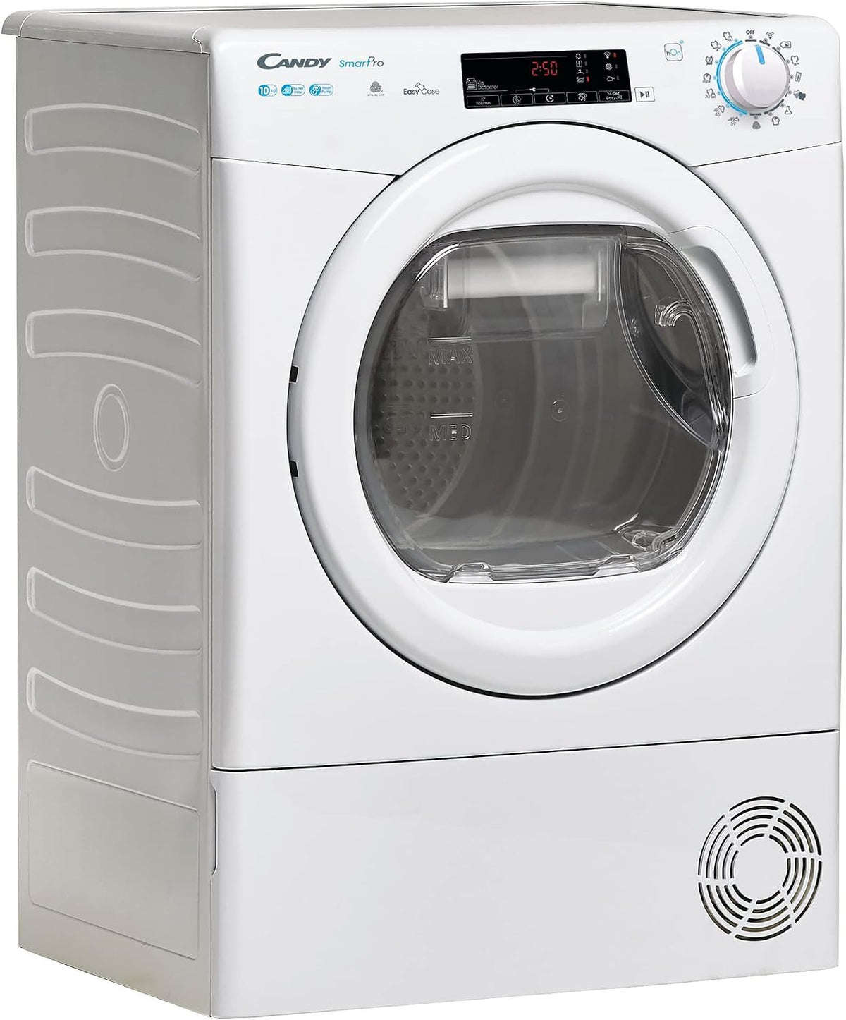 CANDY Secadora con bomba de calor, Smart Pro CSOE H10A2TE-S, Secadora 10KG, Bomba Calor, Pantalla Smart Text, WiFi, App hOn, 7 Ciclos Rápidos, Cajón