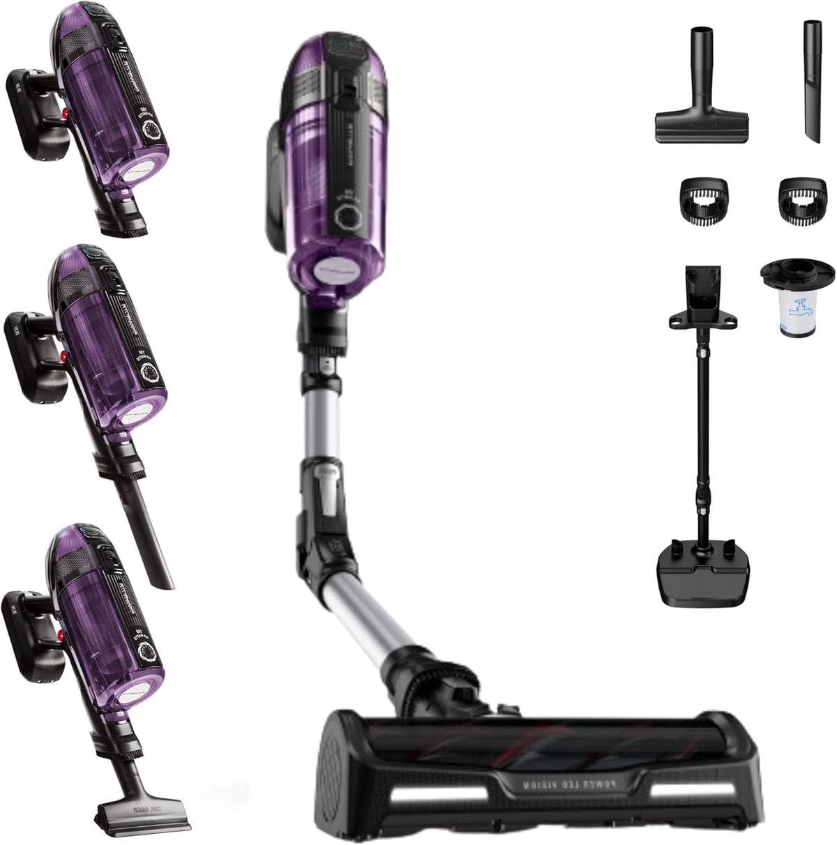 Aspiradoras escoba Xforce Flex 12.60 Allergy, Aspiradora Escoba sin Cable de 320 W Potencia, Suelos, sofás y Pared, filtra hasta 99, 9% de partículas