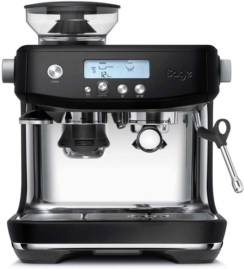 Sage Cafeteras combinadas espresso-goteo, Barista Pro, Cafetera con Molinillo y Espumador Manual, Trufa Negra