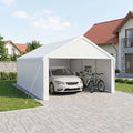 Cochera Carport Zeltgarage 4x6m, carpa de almacenamiento con lona de PE resistente al clima, carport con estructura de acero galvanizado, con anclajes