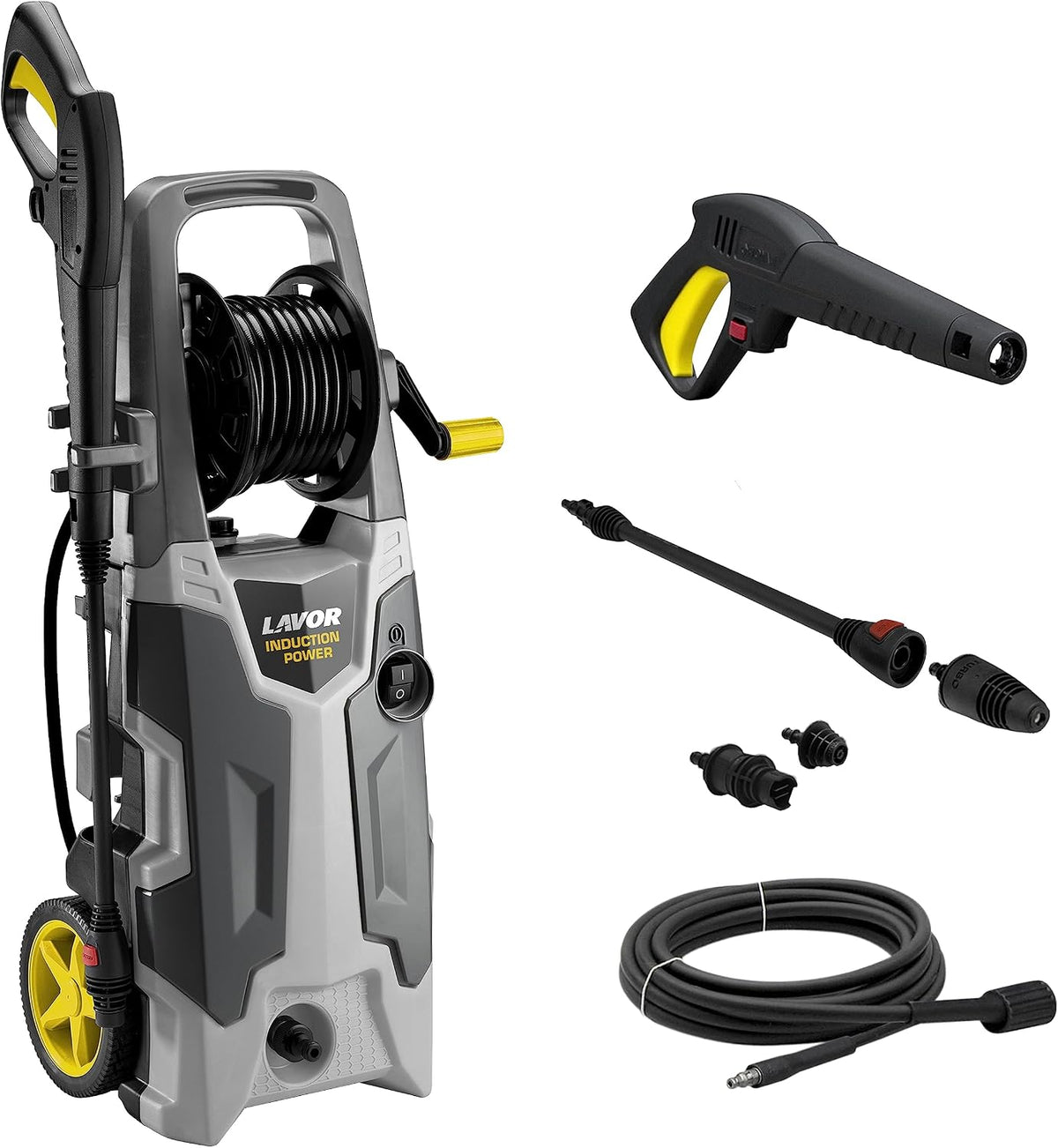 Lavor Limpiadoras a presión, Hidrolimpiadora de agua fría CRUISER 160 Plus con enrollador de manguera en presión y motor de inducción, Presión max 160