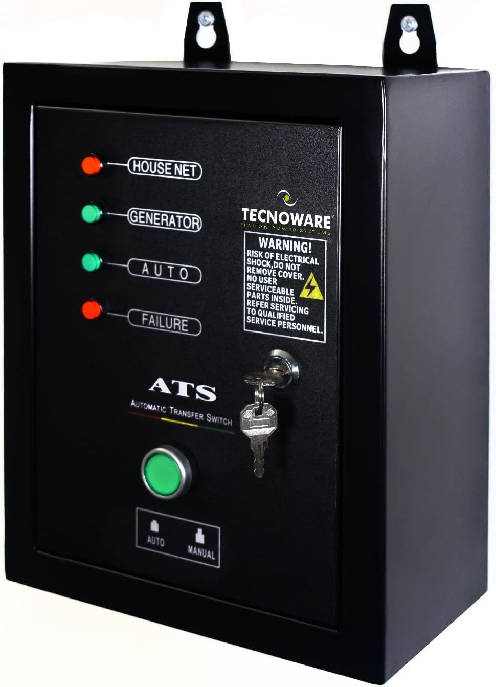 Tecnoware Power Systems Generador, ATS para Generador 4200VA-9200VA, Sistema de Arranque Eléctrico/Automático, Indicadores de Estado, Cargador de