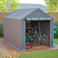Cobertizos de almacenamiento Bladez, Caseta para bicicletas, resistente al agua, de polietileno, para exteriores, 296 x 190 x 200 cm, para jardín