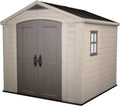 Cobertizos de almacenamiento Keter, K209875 Caseta de jardín Exterior con escuadra incluida, Marrón/Beige, Factor 8 x 8