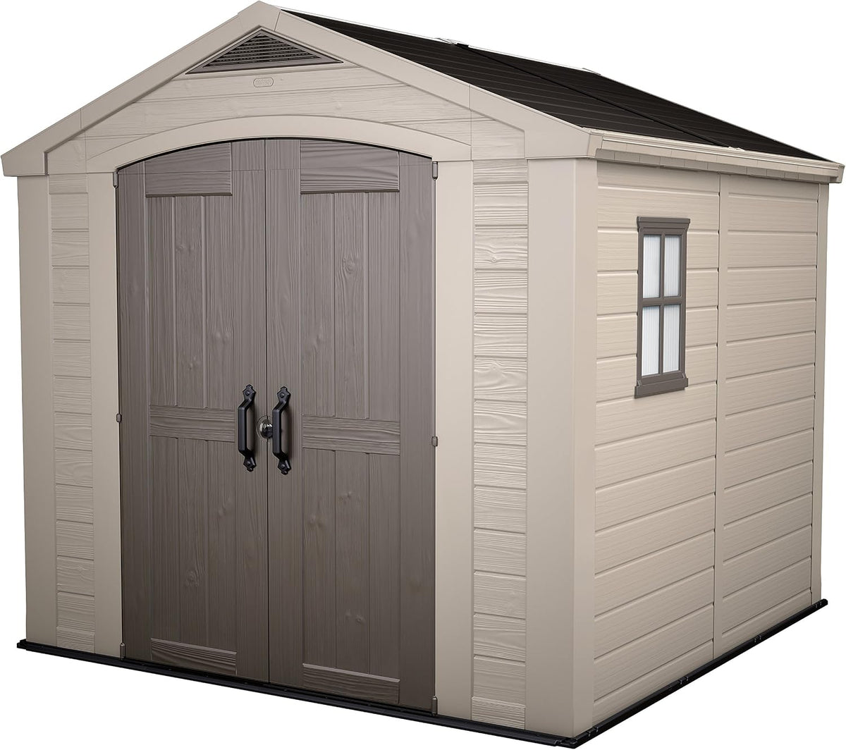 Cobertizos de almacenamiento Keter, K209875 Caseta de jardín Exterior con escuadra incluida, Marrón/Beige, Factor 8 x 8