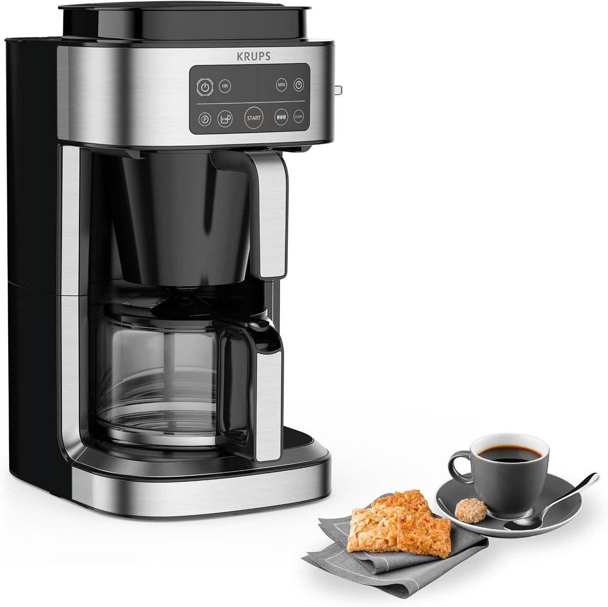 KRUPS Cafeteras de goteo, Aroma, Cafetera de filtro de 1000W potencia, dosificación automática, sistema inteligente de palanca, capacidad de 1.25L y